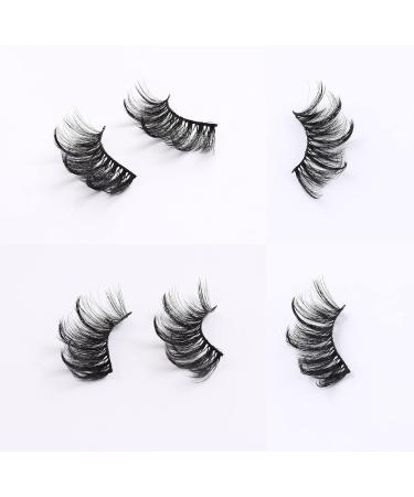 KFZR Eyelashes False Eyelashes Faux Mink Fake Lashes Fluffy Eye Lashes Thick Dramatic Volume Long Soft For Makeup 3 Pairs NO Glue (Style 1 -25mm) - Buy Online on GoSupps.com