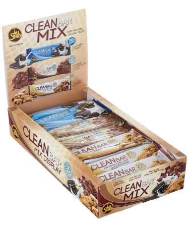 All stars Clean Bar Mix-Box-18 protein bars with high-quality whey protein & milk protein-Fitness bar sugar arm & low-calorie-20% proteins-saturating protein bars in 3 flavors