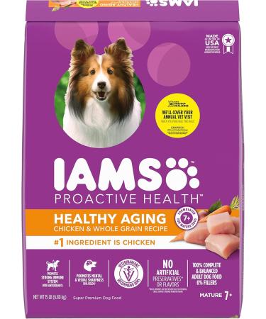 IAMS Proactive Health Dog Food Dry Adult Large Breed Chicken & Whole Grains Recipe + IAMS Proactive Health Dry Dog Food - Mature (7+) - Original Dog Food+ Dog Food 6.8kg 6.80 kg (Pack of 1) - Buy Online on GoSupps.com
