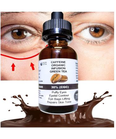 Puffy Eyes Caffeine & Green Tea Serum - Natural Ingredients, Alcohol-Free - Buy Online on GoSupps.com