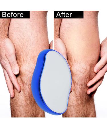 WFRAU Men & Women Painless Crystal Hair Eraser & Skin Exfoliator Tool - Magic Crystal Hair Removal for Arms Legs Back for Body Any Part (blue new) - Buy Online on GoSupps.com