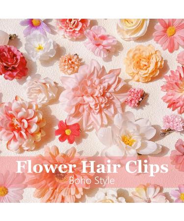 36 Pack Flower Hair Clips | Boho Bride Rose Hair Accessories for Women | Wedding Hairpin Brooch Pin for Girls - Buy Online on GoSupps.com