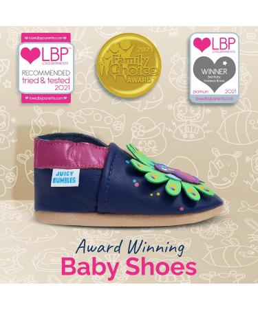 Soft Sole Baby Shoes for Boys and Girls | Leather Toddler Walking Shoes 0-6 Months | Peacock Design - Buy Online on GoSupps.com