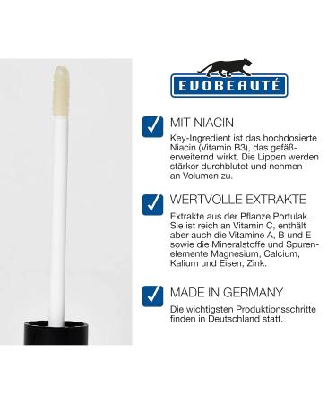 Evobeaut Evolips Volumizing Lip Fluid 5ml | Classic Transparent Lip Gloss for Moisturizing & Volume Effect - Ideal Lip Care - Buy Online on GoSupps.com