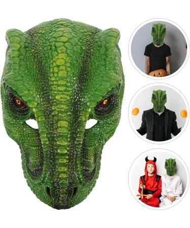 Imikeya Dinosaur Mask - Funny PU Dino Head for Halloween & Cosplay | Perfect for Masquerade & Carnival Party Accessories - Buy Online on GoSupps.com