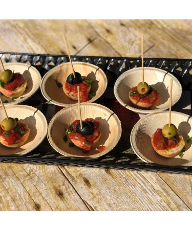 25 Count 4 Raj Disposable Palm Leaf Bowls - Compostable Tableware for Parties & Outdoor Events - Buy Online on GoSupps.com