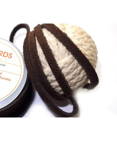 Genuine Dark Brown Suede Leather Cord - 4mm x 10m - for Necklace, Bracelet, and DIY Crafts - Buy Online on GoSupps.com