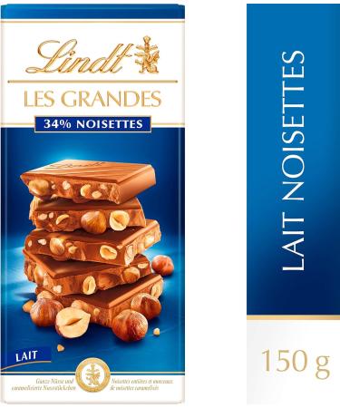 Lindt Les Grandes Milk 34% Hazelnuts 150 g - Buy Online on GoSupps.com