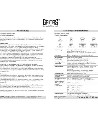  GRIMAS Grimas Water-Based Makeup Brown 15 ml - Buy Online on GoSupps.com