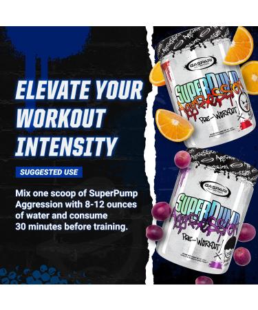 Gaspari Nutrition SuperPump Aggression Pre-Workout: Energy, Focus, Endurance, Recovery, Creatine and Caffeine (25 Servings, Berry Berry Angry) - Buy Online on GoSupps.com