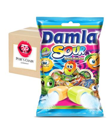 DAMLA SOUR 1kg chewy candy | fruit gum with sour powder filling | filled with fruity flavors Damla Sour