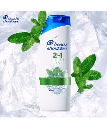 Head & Shoulders Menthol Fresh 2in1 Anti-Dandruff Shampoo and Conditioner Deeply Cleanses Hair and Scalp Fresh Minty Sensation 3x270 ml Formula - Buy Online on GoSupps.com