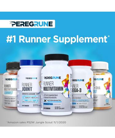 PEREGRUNE Runner Multivitamin Gummy - Fruit Flavored Daily Vitamin for Running | With Vitamins A, C, D, E, and B Complex | 50% Less Sugar | Supports Health Recovery, Endurance, and Energy - Buy Online on GoSupps.com