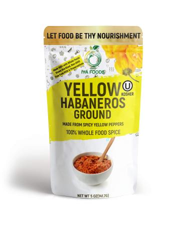 Iya Foods African Yellow Habaneros, Kosher Certified, No Preservatives, No Added Color, No Additives, No MSG ( Yellow Pepper), 5 ounces Yellow Habaneros 5 Ounce (Pack of 1)