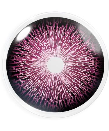 Galaxy Purple Colored Contact Lenses - Top Quality 1 Pair for Halloween & Carnival - Free Container Included - Buy Online on GoSupps.com