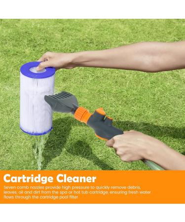 Pool Spa Filter Cartridge Cleaner Tool 7 Comb Nozzles Pool Filter Cleaner High Pressure Spa Filter Cleaning Tool Multifunctional Spa Filter Cleaner for Pool Cartridge Hot Tub Filters - Buy Online on GoSupps.com
