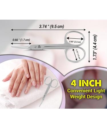 ARSUK Professional Curved Cuticle Scissors - Extra Fine Manicure Tool for Women & Men - 3.74 Inch Stainless Steel - Buy Online on GoSupps.com