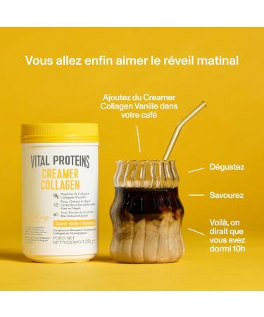 Vital Proteins Creamer Collagen Vanilla - Collagen Peptides - Skin Nails Hair - No Added Sugars Gluten Free Vanilla Flavor - 10g per serving - Box of 295g. - Buy Online on GoSupps.com