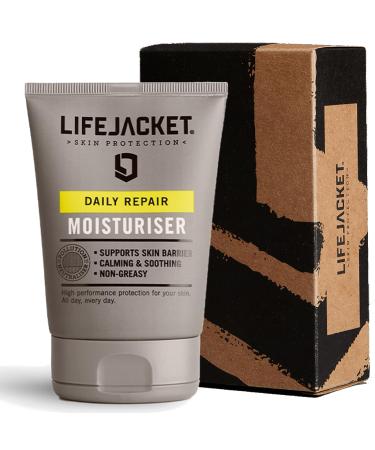 LifeJacket Daily Repair Moisturiser (100ml) Overnight Hydration Face Cream Anti-Ageing Anti Wrinkle Light Non-greasy Cruelty free Clinically Approved for Sensitive and Dry Skin
