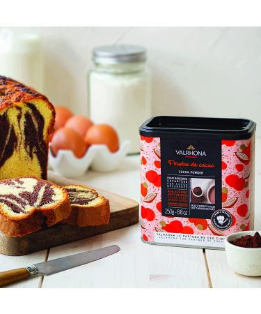 Valrhona 100% Pure Cocoa Powder 8.8oz (Pack of 2) - Premium Quality - Buy Online on GoSupps.com