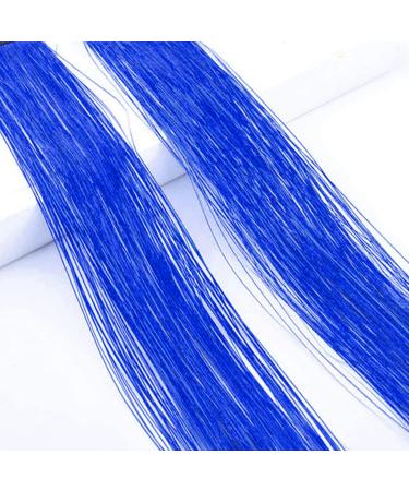 Hair Tinsel Extensions 220 Strands Holographic Sparkle Hair Tinsel Glitter Extensions Dazzles 47" Long for Parties Women & Kids Glitter Highlights Shiny Straight Hair Extensions (blue) A3JFL - Buy Online on GoSupps.com