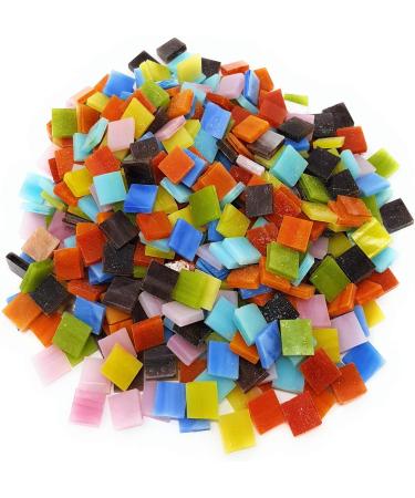 480 Piece Colorful Mosaic Tiles Pack - Assorted Stained Glass DIY Supplies in 8 Colors - Buy Online on GoSupps.com
