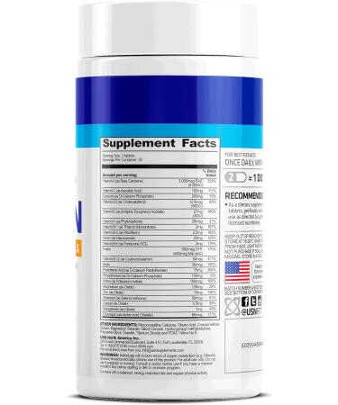 USN Supplements Super Daily Multivitamin - 60 Capsules with Essential Vitamins & Minerals - Antioxidant Support - Buy Online on GoSupps.com