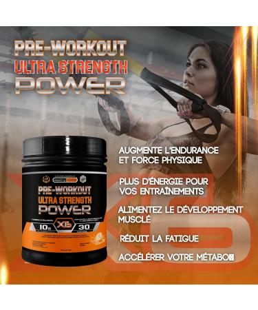 Healthy Fusion Pre-Workout with Beta Alanine L-Arginine AAKG Creatine Caffeine and Taurine | Increases Muscle Development | Stimulates and Improves Endurance | Orange Taste | 300g - Buy Online on GoSupps.com
