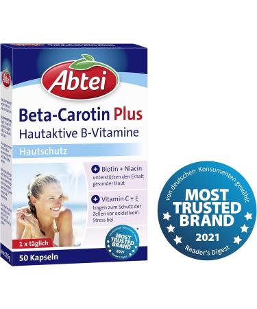 Buy Abtei Beta-Carotene Plus - Skin-Active B Vitamins 50 Capsules | Boost Skin Health | International Shipping - Buy Online on GoSupps.com