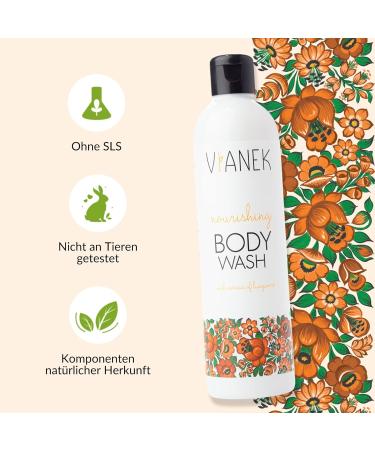 VIANEK Nourishing Shower Gel Vegan Natural Cosmetics for Men and Women Size 300 ml - Buy Online on GoSupps.com