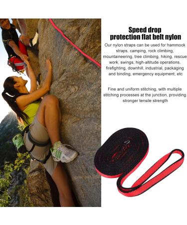 Toatelu 3-Piece Nylon Climbing Loop 16mm 150cm - Certified 23kN Band Loop for Fire Brigade Outdoor Activities Yoga Hammocks & Abseiling (Red) - Buy Online on GoSupps.com