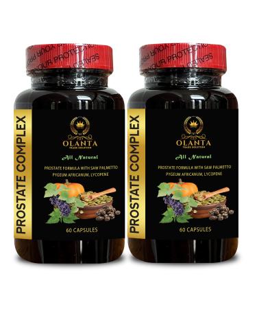 OLANTA TRADE SOLUTION Prostate Supplements for Men - Prostate Healthy nutrients Lycopene for Prostate Prostate Care Prostate Defense Herbal Prostate Support - 2 Bottles 120 Capsules