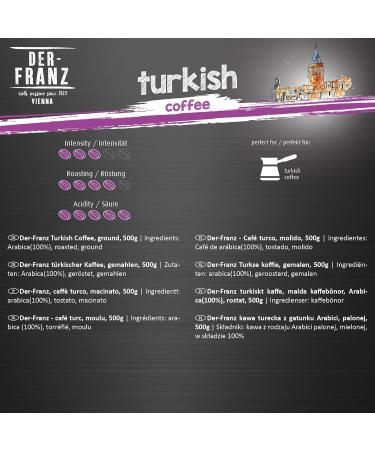 Der-Franz Turkish Coffee Ground - 2 x 500g Packs | Authentic 500g Turkish Coffee Blend - Buy Online on GoSupps.com