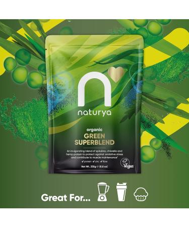 Naturya Organic Green SuperBlend 250g - Alkalising Superfood for Smoothies - Buy Online on GoSupps.com