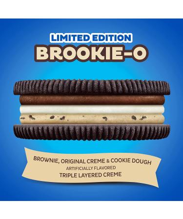 OREO Brookie-O Brownie & Cookie Dough Creme Chocolate Cookies 13.2 oz Limited Edition - Buy Online on GoSupps.com