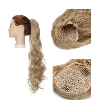60cm Ash Blonde Ponytail Hair Clip Extension - Natural Wavy Long Hair Piece for Instant Glam - Buy Online on GoSupps.com