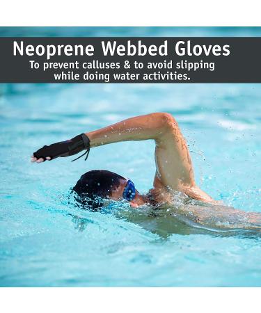 Water Gear Neoprene Fingerless Force Gloves - Black LARGE (50% More Resistance) - Buy Online on GoSupps.com