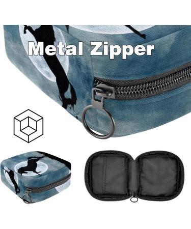 Eco-Friendly Menstruation Pad Bag with Zipper | Stylish Women's Napkin & Tampon Collection Bags - Nature Silhouette Design - Buy Online on GoSupps.com