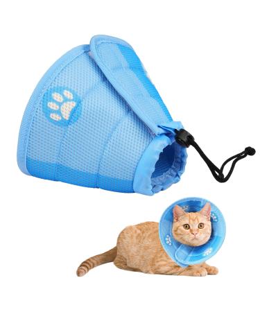Halskrause Cat adjustable collar cat Cone soft protective recovery collar corn protective collar for cats puppies small dogs (l) l blue
