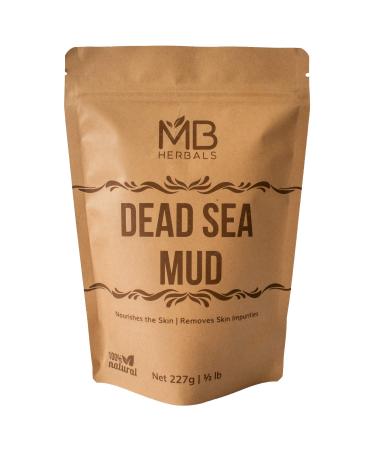 MB Herbals Dead Sea Mud 227 Gram | Half Pound | Nourishes Exfoliates Softens & Detoxify the Skin | DRY CLAY POWDER