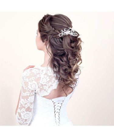 24-Piece Wedding Bridal Hair Combs and U-Shaped Pearl Hair Pins Set - Crystal, Pearl, and Rhinestone Hair Accessories for Brides and Bridesmaids - Buy Online on GoSupps.com