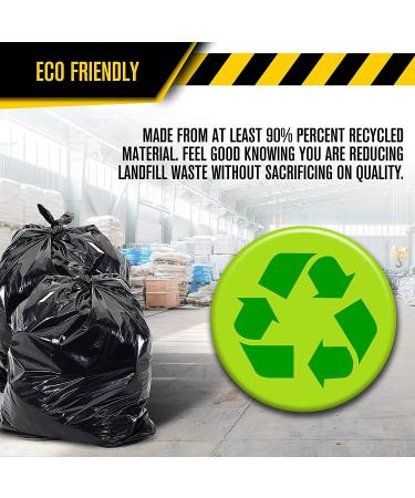 UltraSac 891454 Contractor Trash Bags - 50 Pack with Ties - Heavy Duty 3 MIL Thick - 39 x 32 - 33 Gallon Black Version - Ideal for Industrial, Commercial, and Construction Use - Buy Online on GoSupps.com