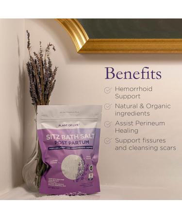 PLANT OF LIFE Sitz Bath Salt - Postpartum Recovery Bath Soak - Made from Epsom Salt Dead Sea Salt Essential Oils Organic Herbs for Self Care Therapy and Hemmrhoid - 16oz - Buy Online on GoSupps.com