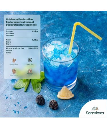 Spiruline Bleue BIO | Extrait Pur de Phycocyanine 100% | Colorant Alimentaire Bleu Naturel Base d'Algues | Id ale pour Smoothies P tisseries Boissons Yaourts | Sans OGM | 50 g x 1 Pack - Buy Online on GoSupps.com