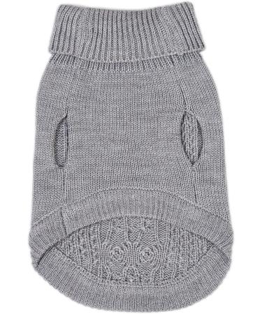 Jnancun Cat Turtleneck Sweater | Sleeveless Knitted Winter Clothes for Cats & Small Dogs - Medium Grey - Buy Online on GoSupps.com
