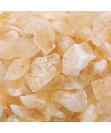 Jovivi Bulk Natural Citrine Healing Crystals Rough Stones - 0.5 lb | Raw Rock Crystals for Tumbling, Cabbing, Decoration | Wicca & Reiki - Buy Online on GoSupps.com