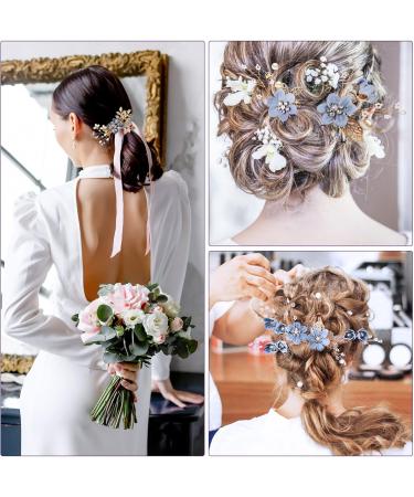 NUOBESTY 2 Set Wedding Hair Clips Combs Bridal Wedding Hair Pins Bridal Wedding Hair Side Combs Twist Spiral Pearl Hair Pins Clips for Women for Brides Women - Buy Online on GoSupps.com