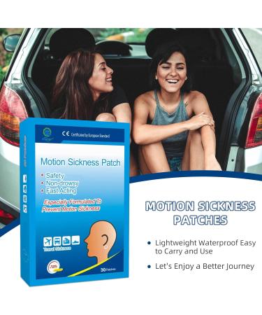KONGDY Motion Sickness Patches - 30 Count Non-Drowsy Relief for Cruise, Car Trips - Fast Acting Formula - Buy Online on GoSupps.com