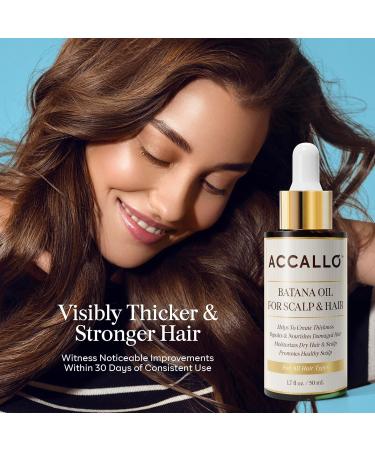 Batana Hair Growth Oil: Natural Scalp Treatment & Split Hair Solution - Thickening with Pumpkin Seed & Jojoba Oil 1.7 Oz - Buy Online on GoSupps.com