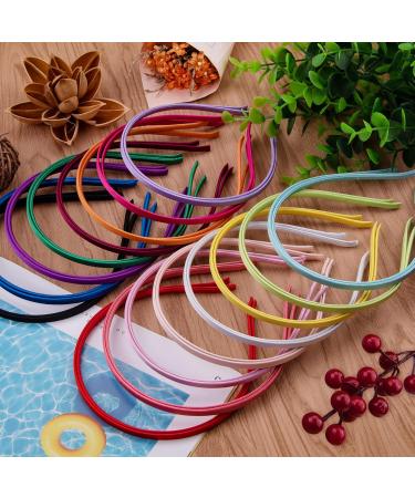 Duufin 32-Piece Satin Hair Bands - Colorful Metal Headbands for Women & Girls - 16 Multi-Colored Styles - Buy Online on GoSupps.com